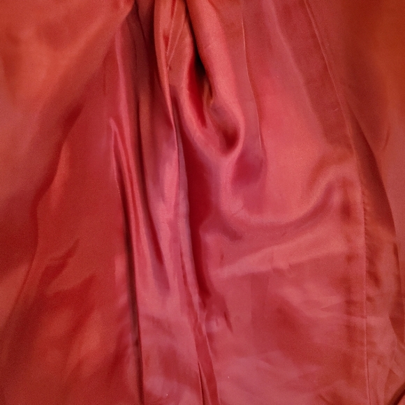 Newport News Red/Wine Leather Jacket S 8 - Picture 11 of 12